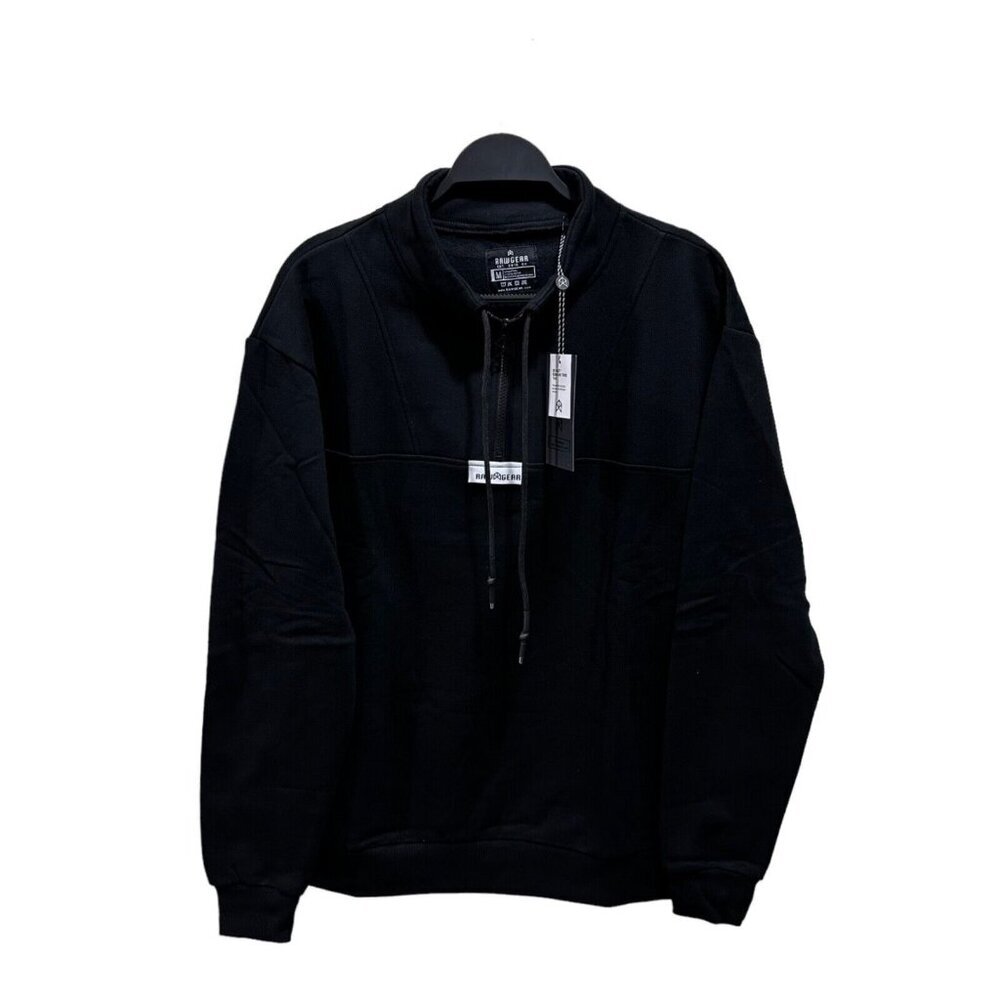 Raw Gear Men's Size M‎ Black Pullover Quarter Zip Fleece Jacket Style #RG518 NWT